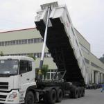 Hydraulic Tipper Semi Trailer Truck 80 Tons 25-45CBM For Cargo Transport
