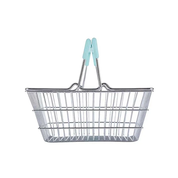 Factory Custom Easy Storage Collapsible Storage Shopping Basket With Double Handle