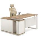 modern office wooden staff desk furniture in warehouse