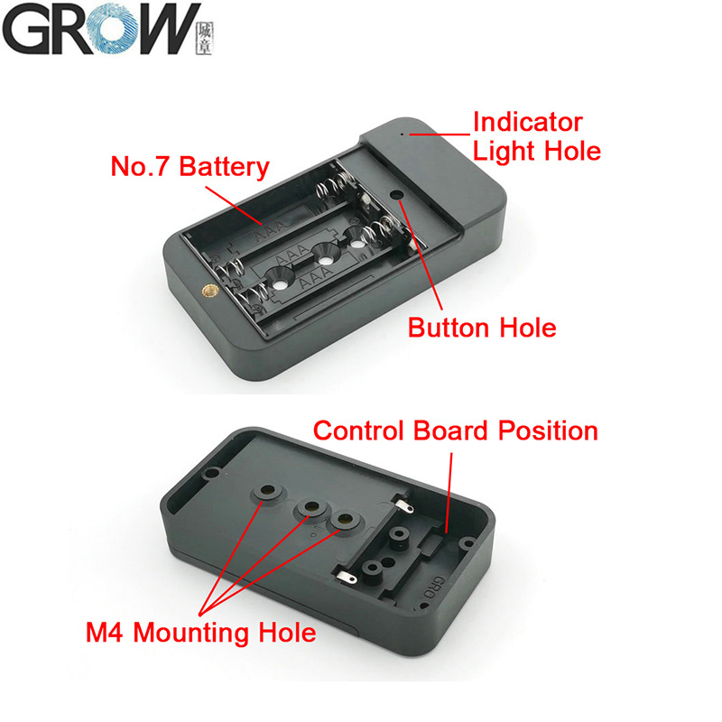 Grow Black Plastic Battery Enclosure for Door Access Control