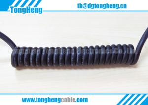 Quality China Factory Custom Made High Rebound Resilience Black Coil Cable wholesale
