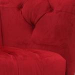 Wooden Leg L176cm Red Velvet 2 Seater Sofa Contemporary velvet sofa