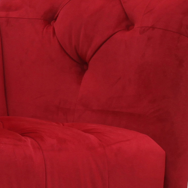 Wooden Leg L176cm Red Velvet 2 Seater Sofa Contemporary velvet sofa