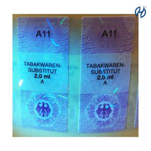 Quality Custom Logo Rolled Cigarette Duty Paid Label Cigarette Security Labels wholesale
