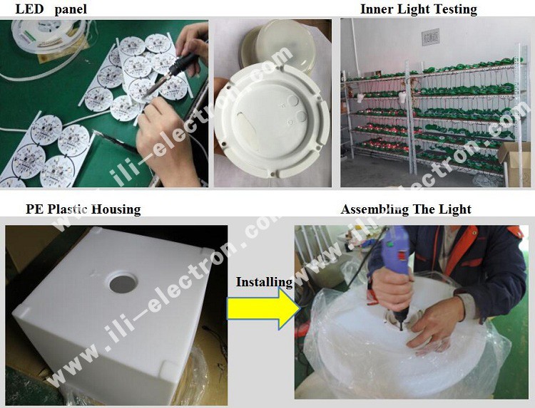 16 colors changing led glowing heart lamps