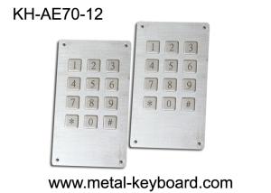 Quality Industrial Stainless Steel Kiosk Keyboard with 12 Keys / 7 Pin Connector wholesale