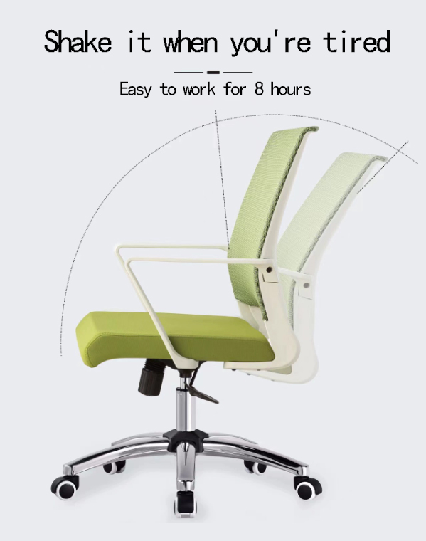 Customized Colors Ergonomic Mesh Office Chair with Height Adjustable Full Backrest