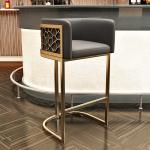 High Rebound Sponge Stainless Steel Bar Stool With Arms