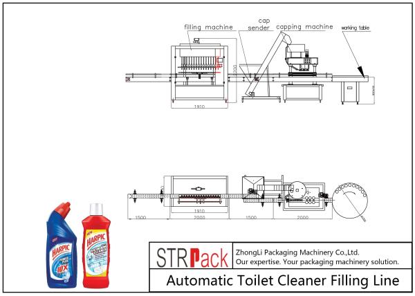 Compact Toilet Cleaner Filling Machine Liquid Detergent Filling Machine High