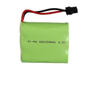Quality 3 Cell Nimh Nickel Metal Hydride Battery Pack 3.6V 2400mAh Long Cycle Life wholesale