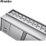 SS304 Countertop Pizza Prep Refrigerator Station 210W Antiwear