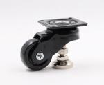 Black PA6 Heavy Duty Adjustable Caster Wheels 670kg Easy Moving