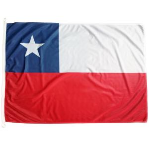 Quality 100% Polyester CMYK Colour Chile Flag National Screen Printed wholesale