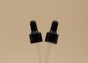 Quality Black Color Essential Oil Dropper Special Teat With Thick Wall Glass Pipette wholesale