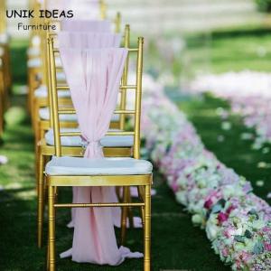 Quality Luxury Wedding Banquet Chairs Folding Chiavari Metal Tiffany 39x40x91cm wholesale