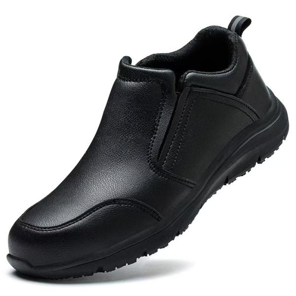 Durable Comfortable Safety Footwear Black Slip Resistant Chef Shoes Anti
