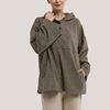 Quality Oversize Women Hoodies Solid Color Relaxed Hoodie Custom Logo Fashionable Ladies Button Front Hoodies wholesale