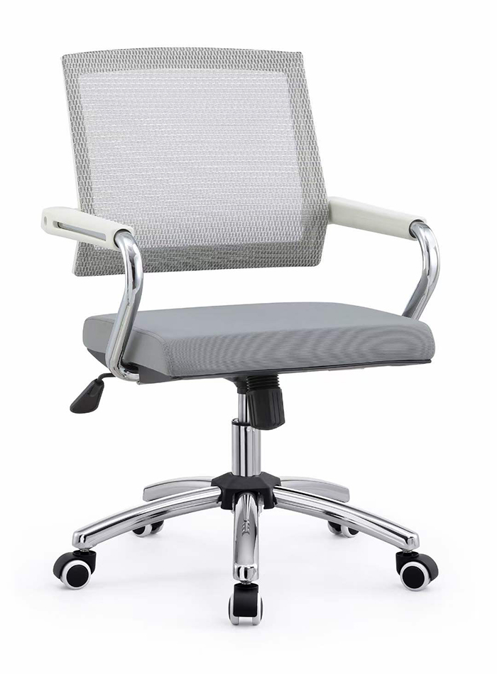 Durability and Functionality in One Adjustable Swivel Blue Mesh Office Chair with Wheels
