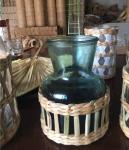 Best selling Seagrass bottle carrier Wicker detox bottle holder Seagrass glass
