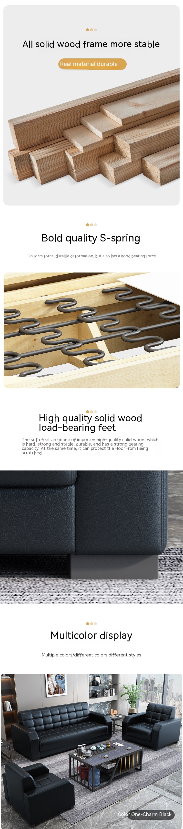 Modern Office Furniture Customized Leather Sofa Set Chinese Style Contemporary 2 Sets