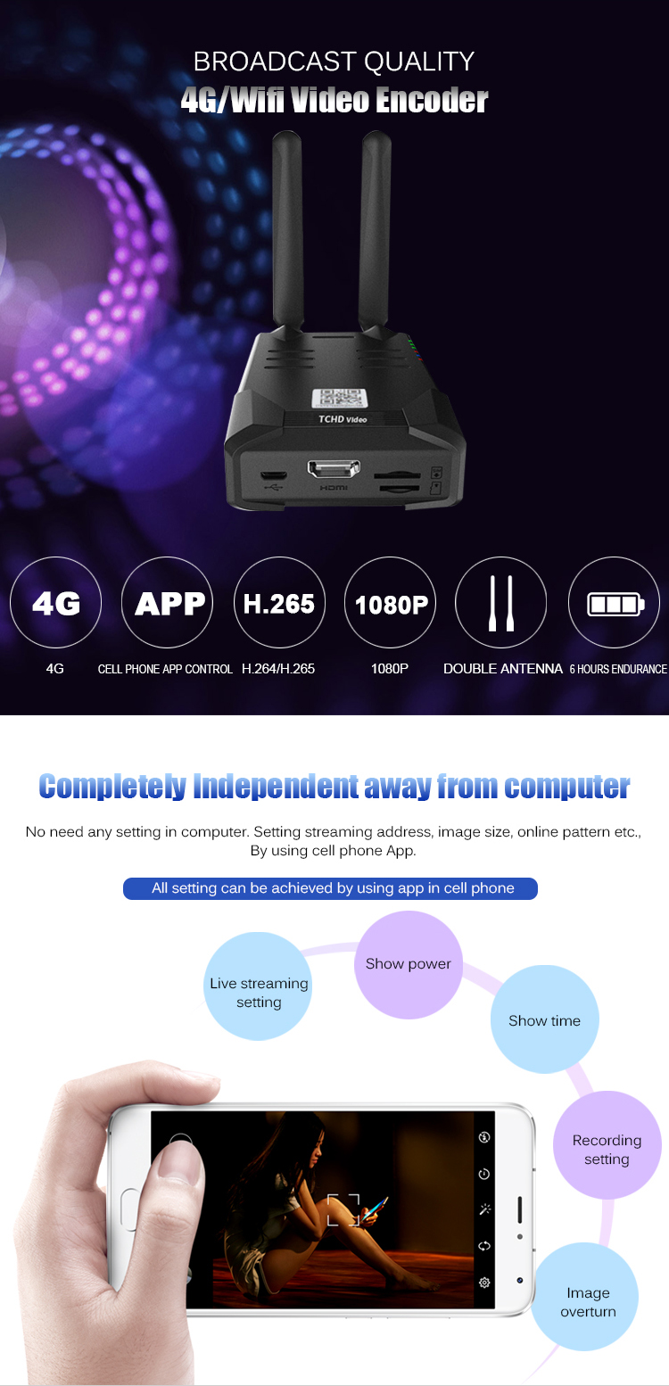 Online Shopping 4G and WiFi Live Streaming Wireless Video Encoder Decoder for Easy Sale