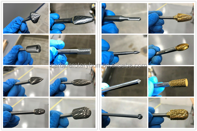 Tungsten Carbide Burr Double Cut 6mm Shank for Metal Grinding