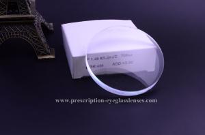 Quality SF CR39 1.499 Round Top Bifocal Lens Blanks 70mm Diameter 58 Abbe Value wholesale