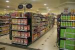 Customized Color Wood Gondola Shelving Metal Heavy Duty For Retail Store