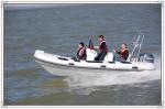 9 Person 1.2mm PVC Semi - FRP Inflatable RIB Boats With Sunshade