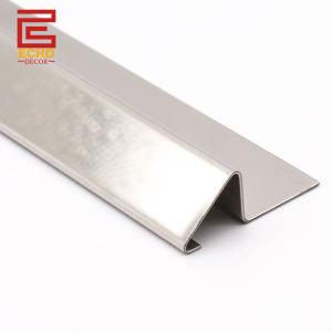 Quality Waterproof Outside Corner Metal Tile Trim Stainless Steel Beveled Edge Tile Trim wholesale