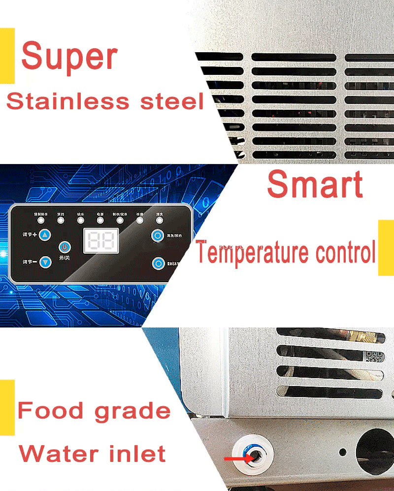 Private Mold Stainless Steel Automatic Countertop Ice Maker Machine for Business Home 400x432x803mm Capacity