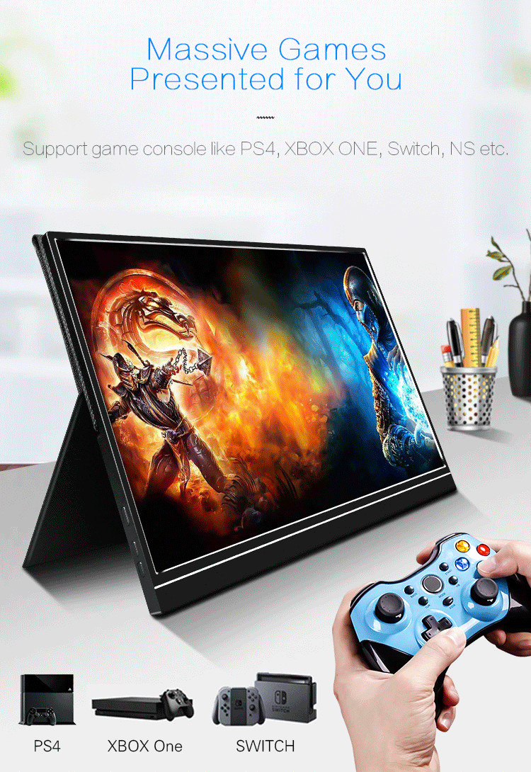 LED Backlight Full HD 1080P 16 Portable Monitor For Smartphone / Laptop