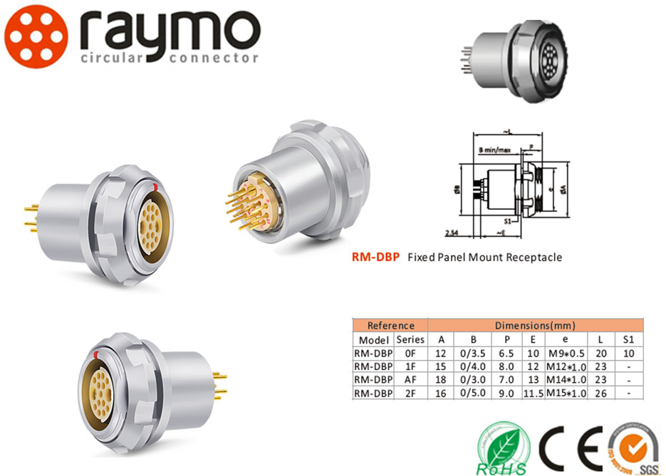 Raymo Metal Circular Connector Multi - Pole Designed For Industrial Applied