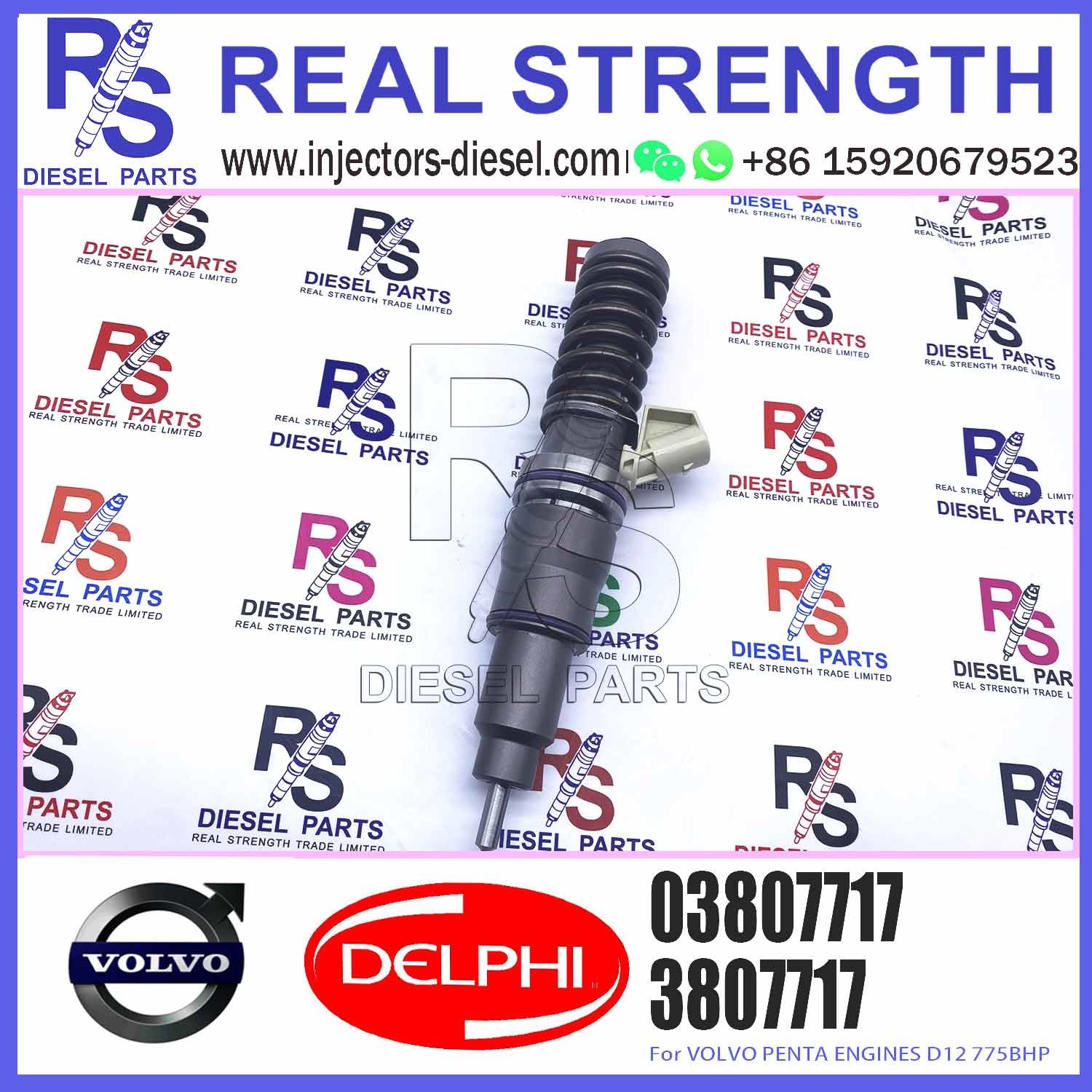 common rail injector 03807717 3807717 for V-O-L-V Penta D12 high quality auto parts injector nozzle 03807717 3807717