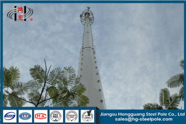 Electrical Telecommunication Towers , Hot Dip Galvanized Monopole Cell Tower