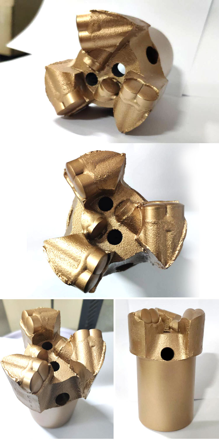 3 Blades PDC Diamond Core Bits For Coal Mining And Hard Rock