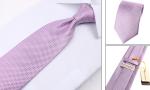 Mens silk burgundy dots necktie set with gift box