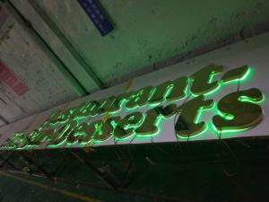 Quality Restaurant Led Backlit Letter Sign M4 Screw Mount Reverse Channel Letters wholesale