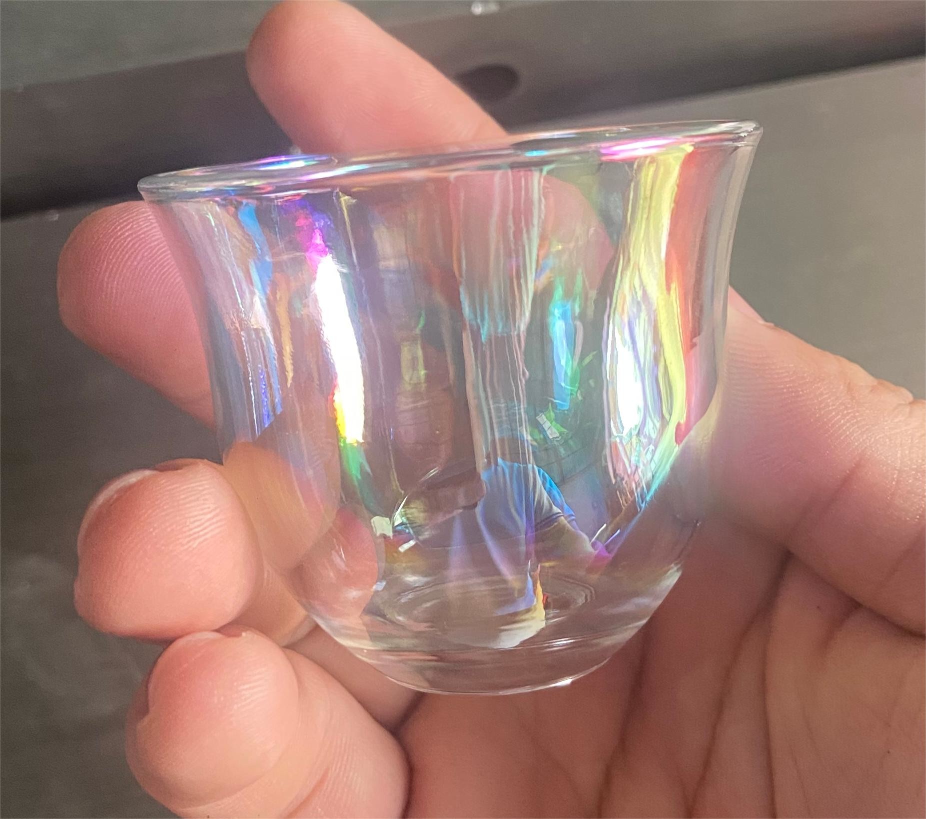 Full Automatic Glassware Glasswork Pvd Plating Machine For Golden Silver Color