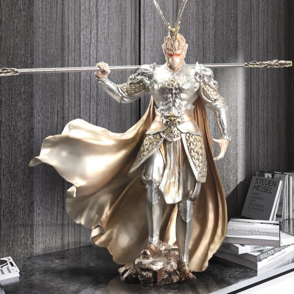 Fiberglass Monkey King Takes on Buddha Customized Color Home Accessories for TV