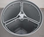 Perforated Metal Recycle Waste Bin , 3 Compartment Garbage Can For Patio Outdoor