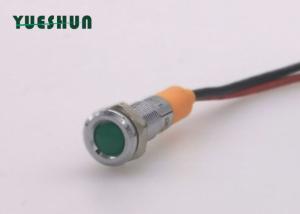 Quality Pre Wired Metal Flat LED Indicator Light Yellow Panel Mount Pilot Lamp Waterproof wholesale