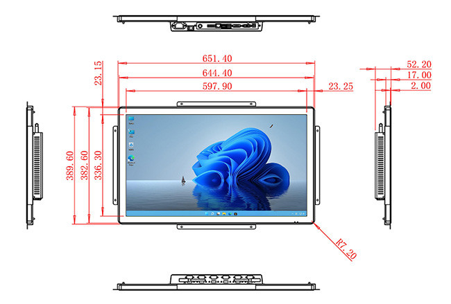 27-Inch Windows Embedded Control Terminal for Transportation Management, Security Monitoring, Exhibition Booths, and Industrial Displays