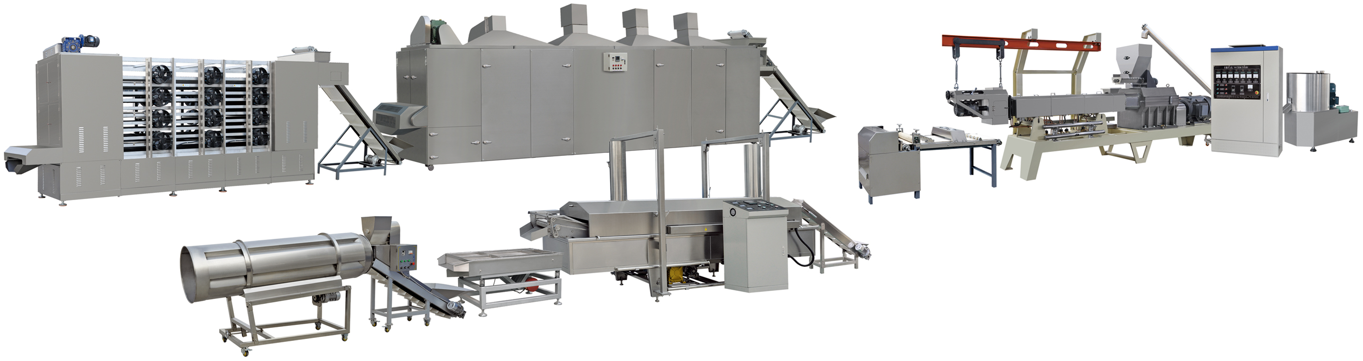 Automatic 1000kg/H Macaroni Making Machine Pasta Production Line