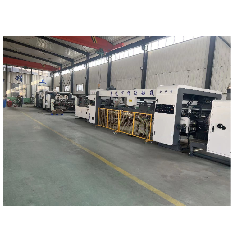 5500 KG Automatic Flexo Printer Slotter Die Cutter Inline Folder Gluer Machine For Corrugated Box Machine Ffg Case Maker Machine