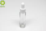 Thick Bottom Clear Glass Foundation Pump Bottle 10ml Corrosion Resistant