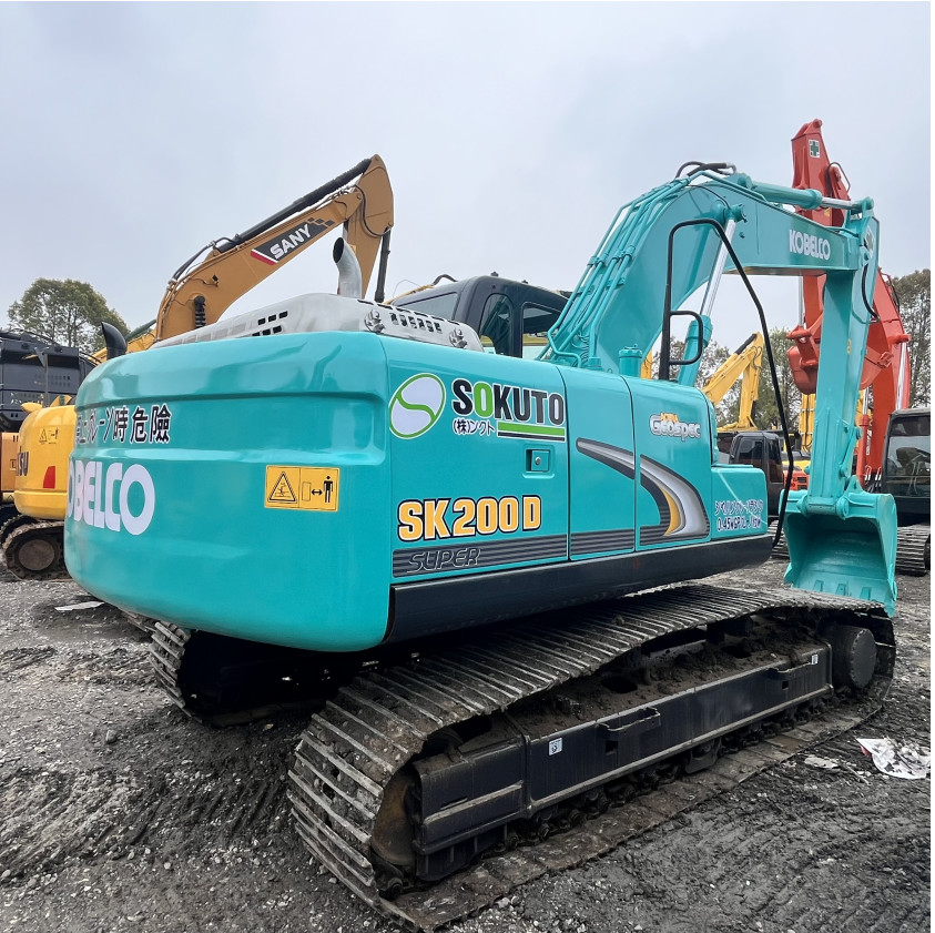 SK200D Used Kobelco Excavators Second Hand Crawler Excavator 20 Ton Digger