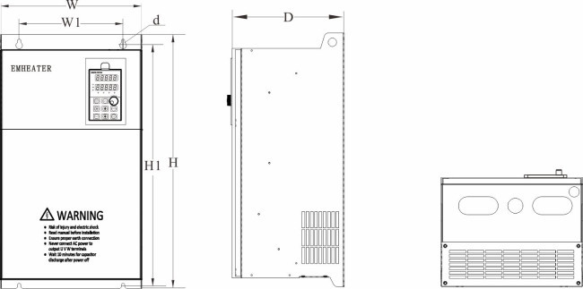 Multifunction 90KW 125HP Low Noise Inverter 400 Volt