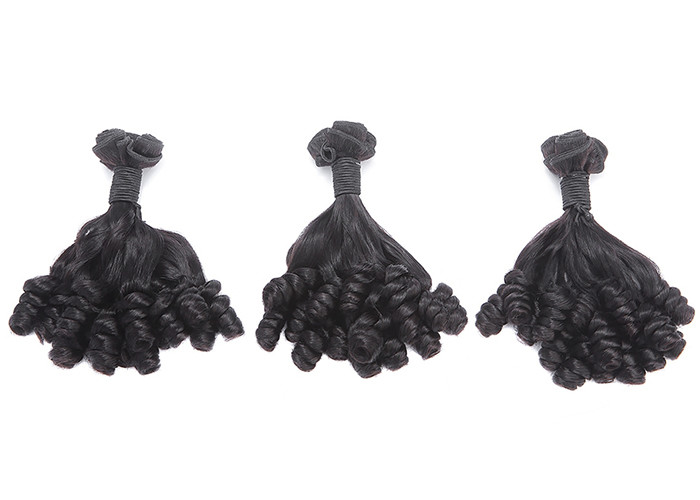 Curled 10'' - 20'' Double Drawn Human Hair / Human Hair Weave Bundles