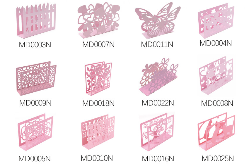 Novelty Paper Metal Napkin Holder 15 X 4 X 10 Cm Size OEM / ODM Service